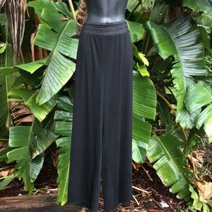 Avenue wide leg sheer layer palazzo pant